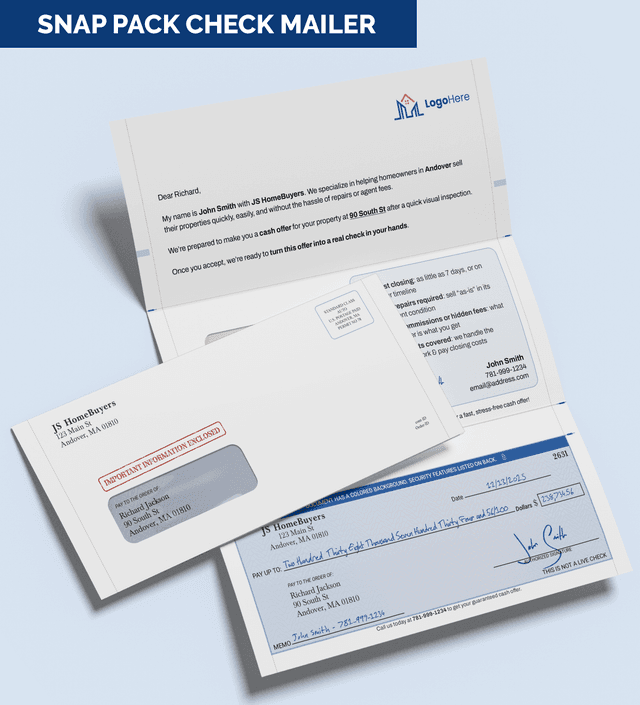 Snap Pack Check Mailers - Blue