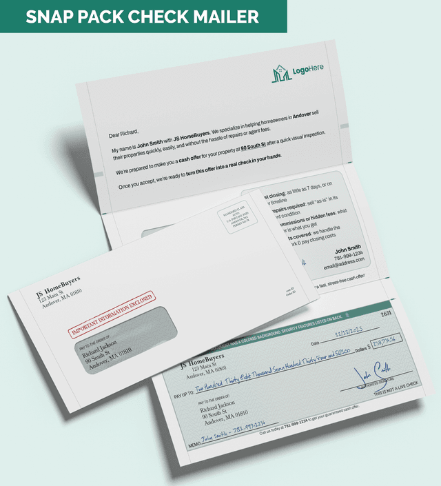 Snap Pack Check Mailers - Green