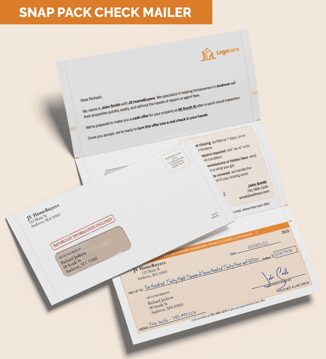 Snap Pack Check Mailers - Orange