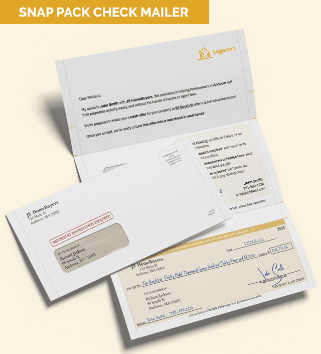 Snap Pack Check Mailers - Yellow